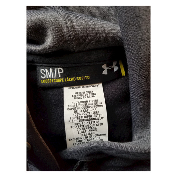 Under Armour Men’s Black Hoodie Pullover Size Small Length 26 in - Picture 7 of 7